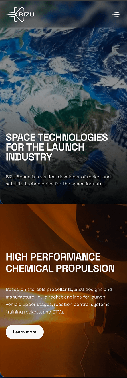 Bizu Space Mobile View